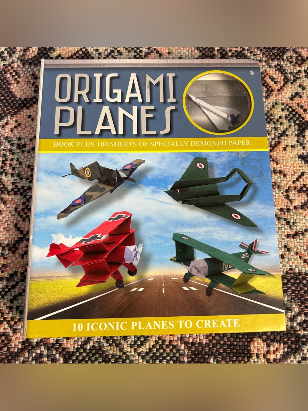 Origami Planes Book Kit Specially Designed Paper, Instruction Book, 10 Designs